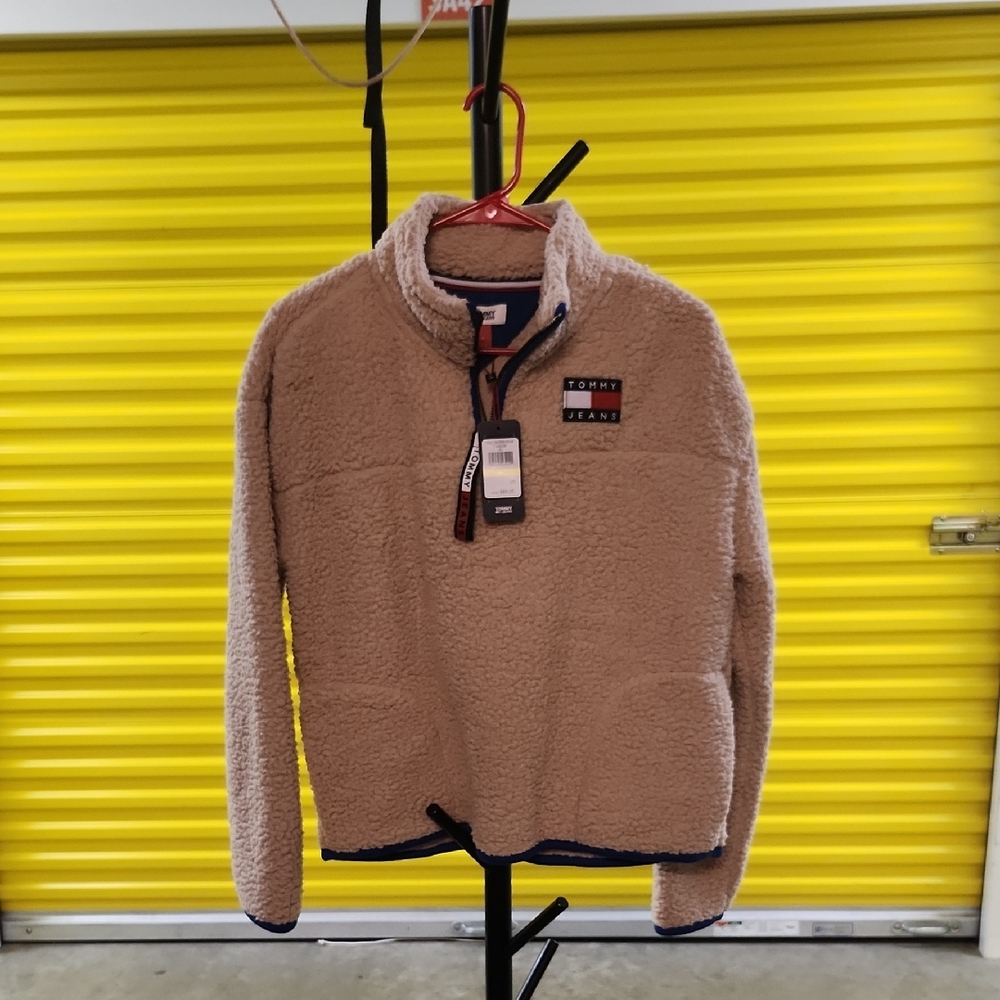 Tommy Jeans Beige Sherpa Pullover